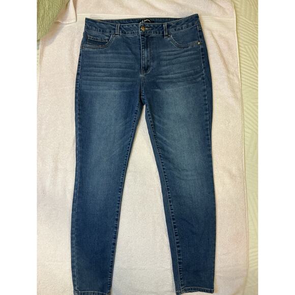 d.jeans Women’s Skinny Jeans Medium Wash Stretch Denim Size 12 - Picture 3 of 7